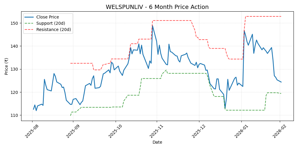 WELSPUNLIV Chart